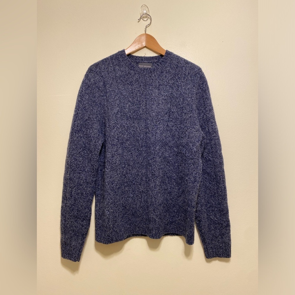 Mack Weldon Wool Heathered Navy Crewneck Sweater. Size M